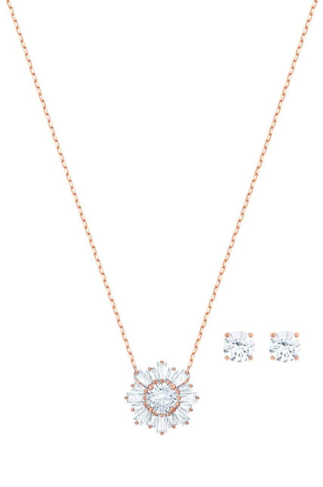Кольє і сережки Swarovski SUNSHINE колір золотий