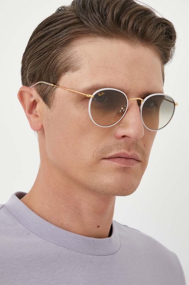 Сонцезахисні окуляри Ray-Ban колір золотий (1426978)
