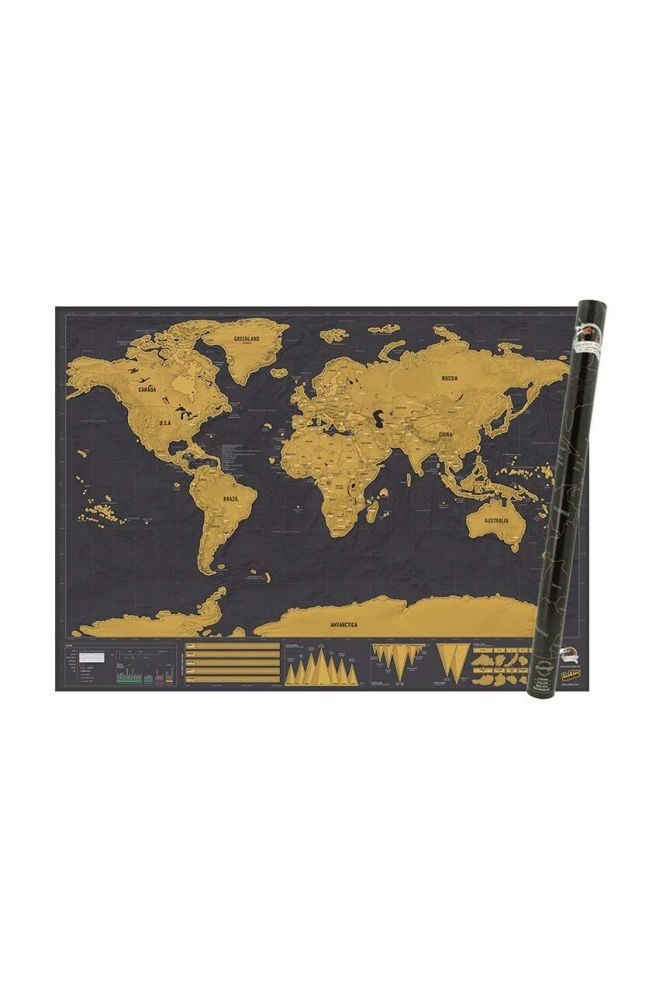 Скретч-карта Luckies of London Scratch Map® Deluxe колір барвистий