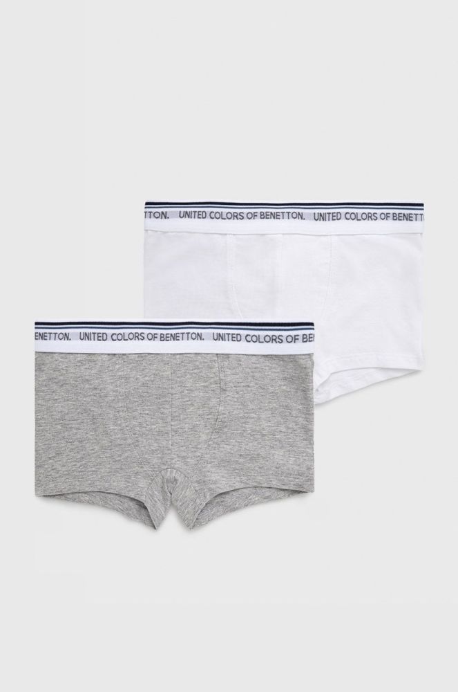 United Colors of Benetton - Дитячі боксери (2-pack) колір сірий