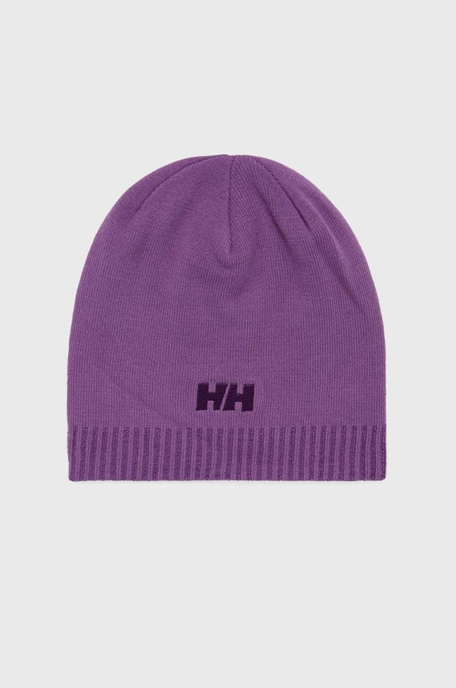 Шапка Helly Hansen колір фіолетовий з тонкого трикотажу 57502-990