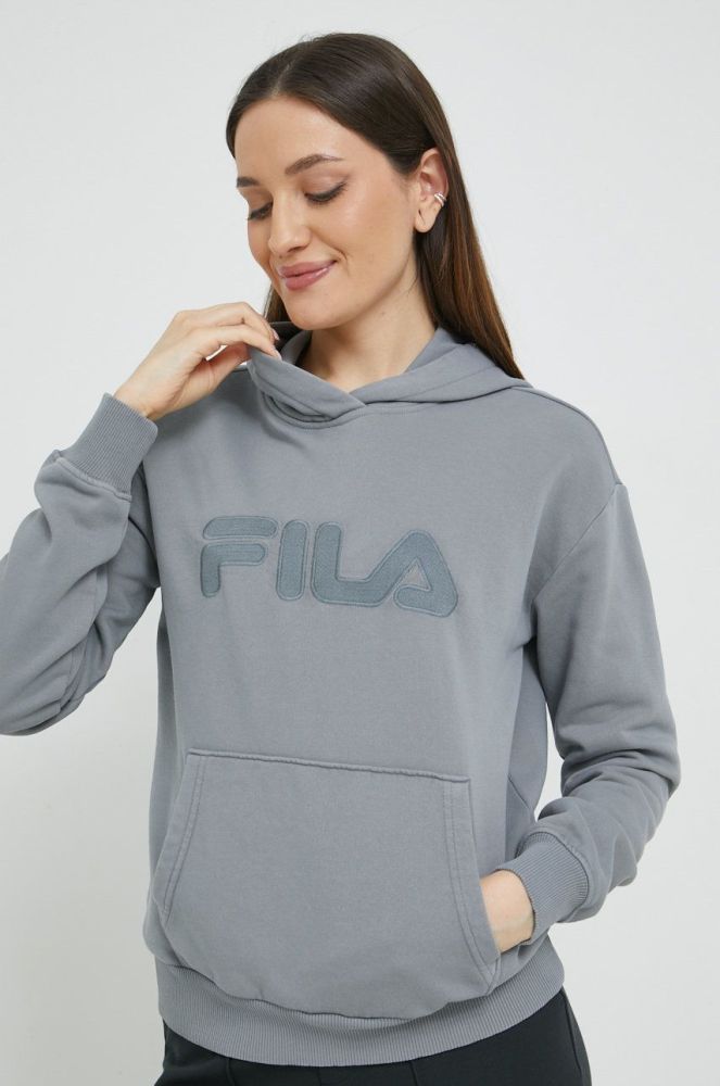 Кофта Fila жіноча колір сірий однотонна (2611679)