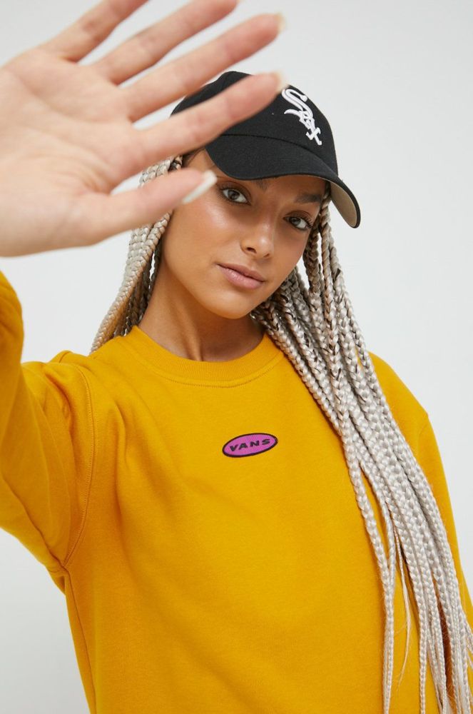 Кофта Vans жіноча колір жовтий однотонна