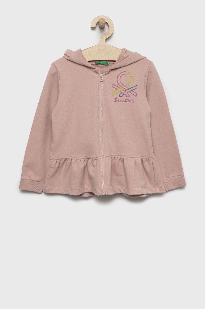 Дитяча кофта United Colors of Benetton колір рожевий з принтом (2528470)