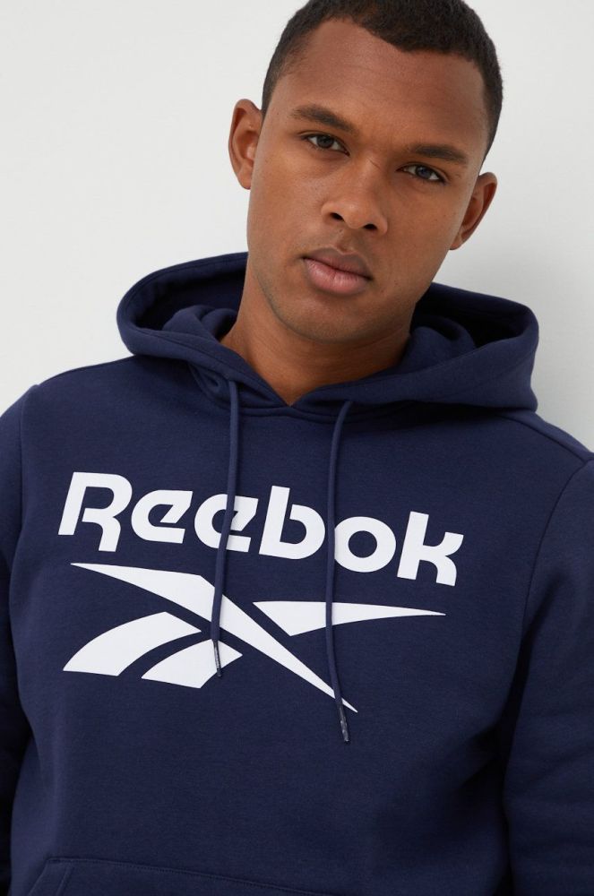 Кофта Reebok чоловіча колір синій з принтом (2592510)