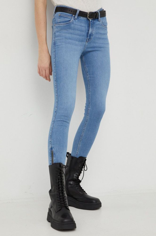 Джинси Lee Scarlett High Zip Partly Cloudy жіночі висока посадка колір блакитний