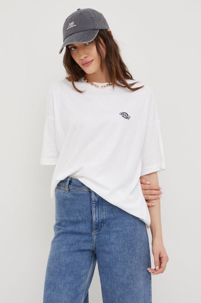 Бавовняна футболка Dickies колір білий DK0A4Y1BWHX1-WHITE
