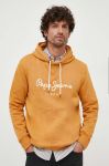 Кофта Pepe Jeans Nouvel чоловіча колір помаранчевий з капюшоном з аплікацією