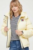 Пухова куртка Tommy Jeans жіноча колір жовтий зимова