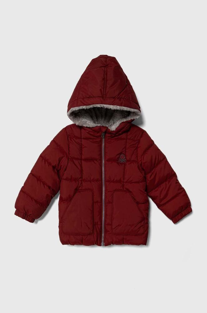 Дитяча куртка United Colors of Benetton колір бордовий (3634876)