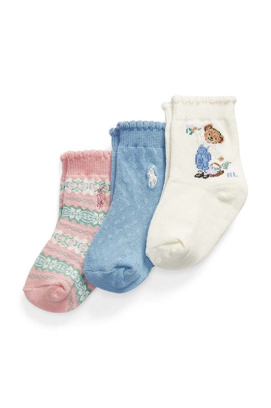 Дитячі шкарпетки Polo Ralph Lauren 3-pack колір барвистий (3554352)