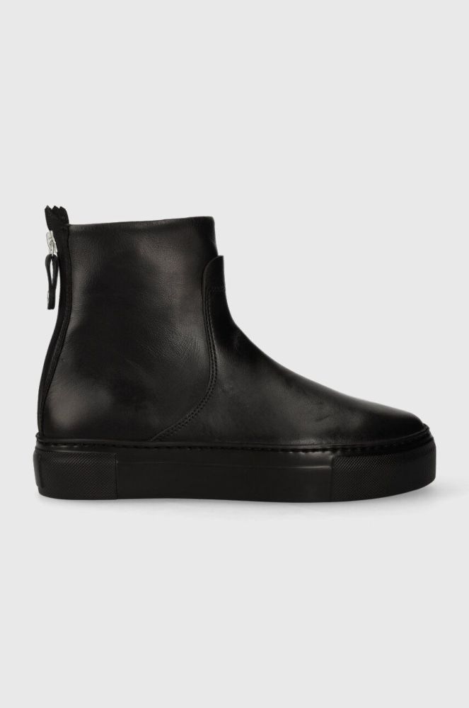 Шкіряні черевики AGL MEGHAN BOOTIE жіночі колір чорний на платформі D925503PGKV0191013
