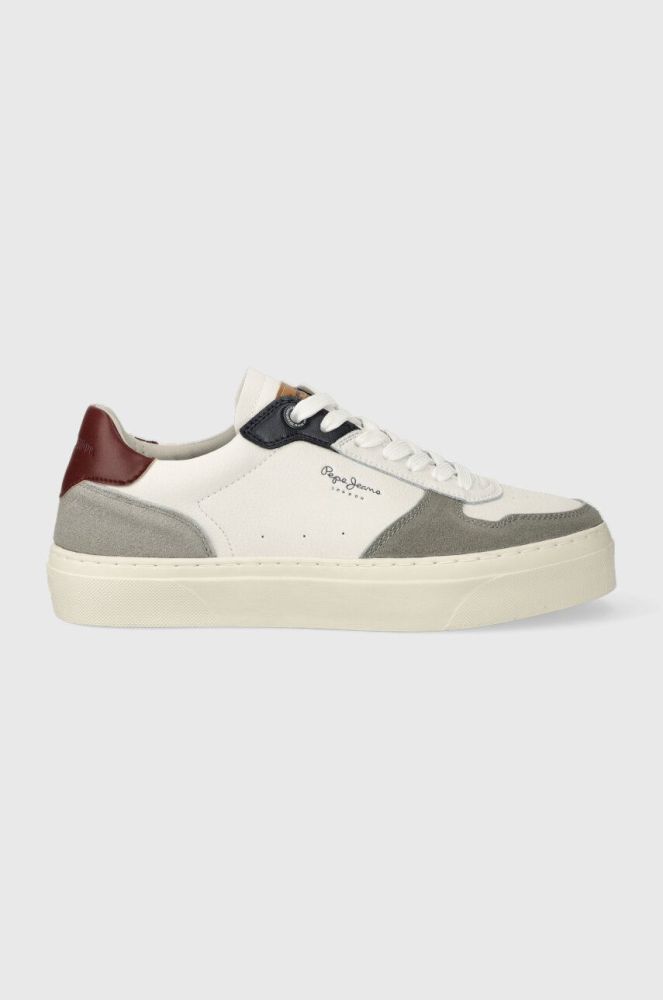 Шкіряні кросівки Pepe Jeans YOGI STREET M колір білий PMS30997