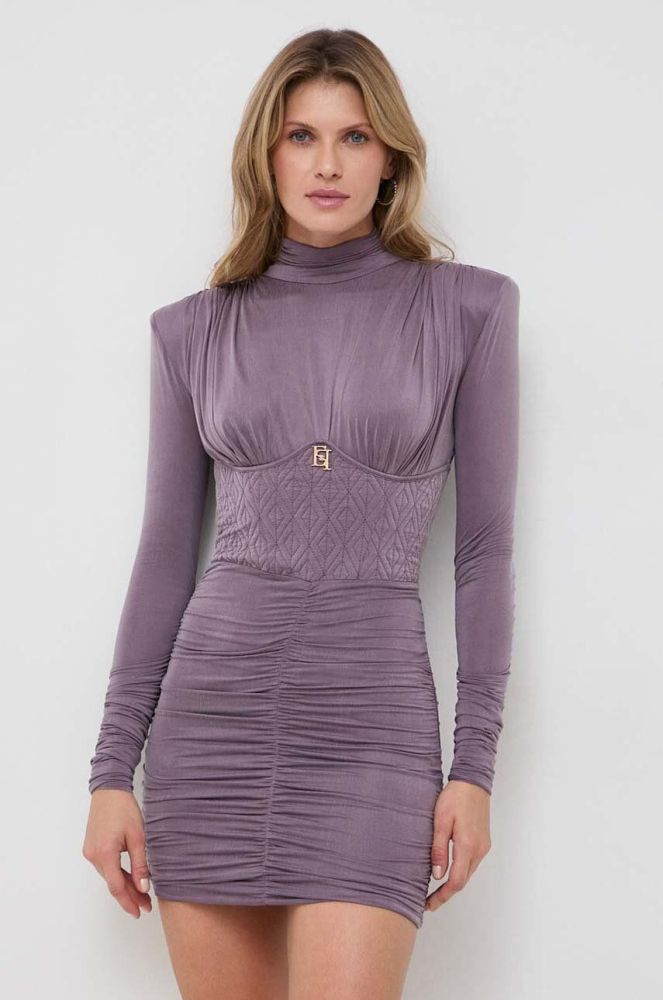 Сукня Elisabetta Franchi колір фіолетовий mini облягаюча (3642339)