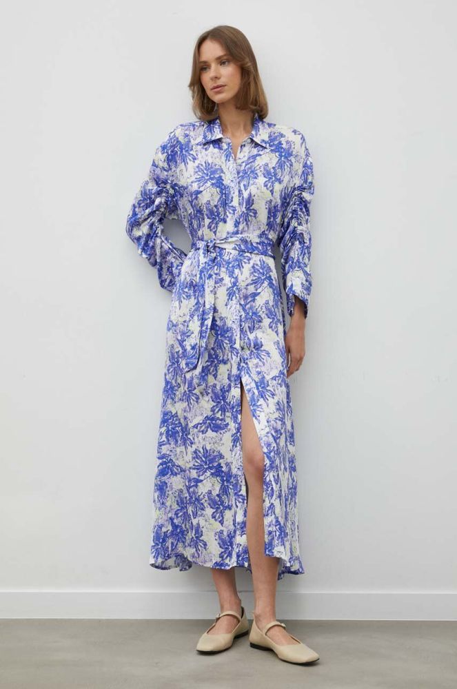 Сукня Day Birger et Mikkelsen midi oversize колір блакитний