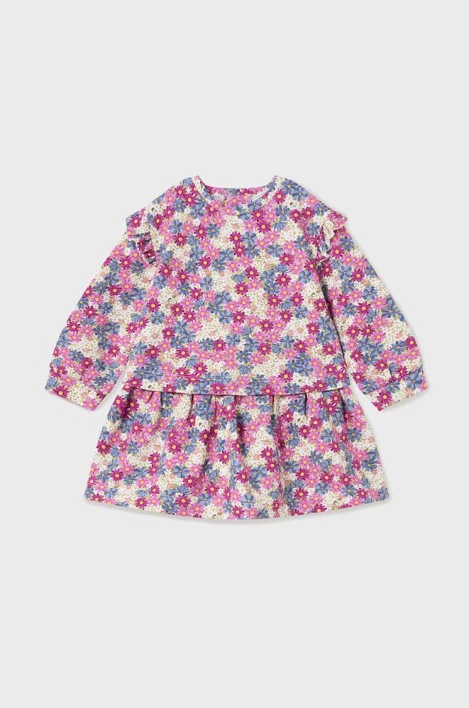 Сукня для немовлят Mayoral колір фіолетовий mini oversize (3431242)