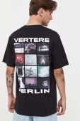Бавовняна футболка Vertere Berlin колір чорний з принтом (3622765)