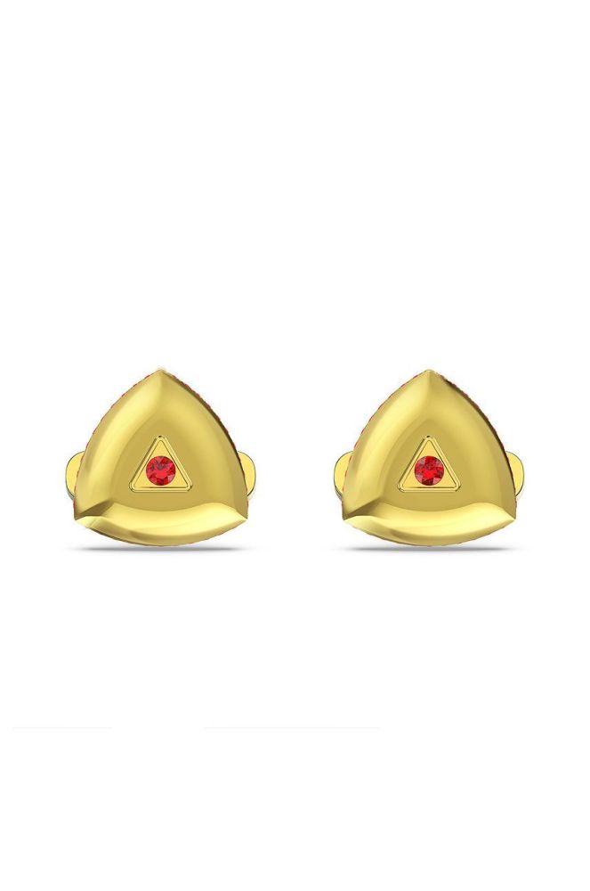 Запонки для манжетів Swarovski колір золотий