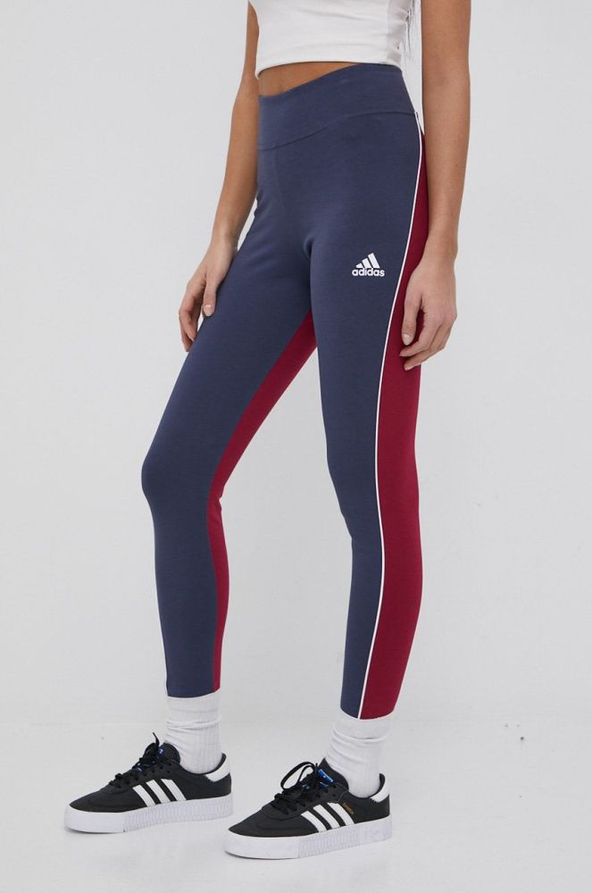 Легінси adidas Performance H67039 жіночі колір синій візерунок