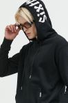 Кофта Sixth June чоловіча колір чорний з капюшоном з аплікацією (3139818)