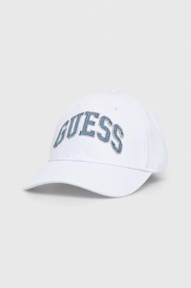 Кепка Guess колір білий з аплікацією (2848696)