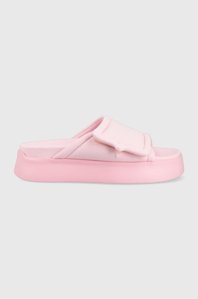 Шльопанці Chiara Ferragni CF3150_012 жіночі колір рожевий на платформі CF PLATFORM SLIDER
