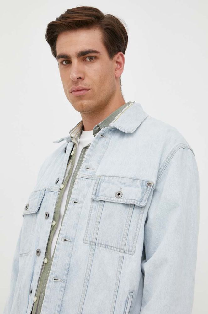 Джинсова куртка Pepe Jeans Young чоловіча перехідна колір блакитний