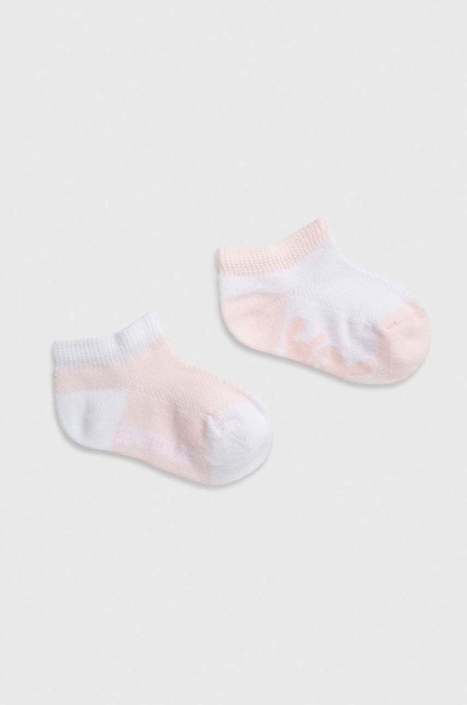 Дитячі шкарпетки United Colors of Benetton 2-pack колір рожевий