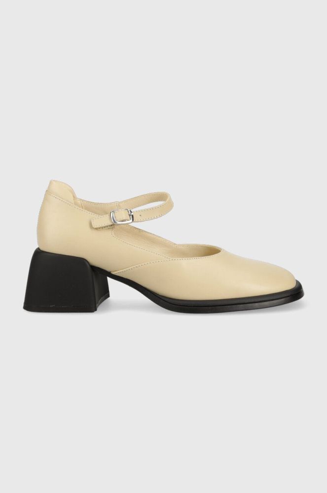 Шкіряні туфлі Vagabond Shoemakers ANSIE колір бежевий каблук блок 5445.201.32