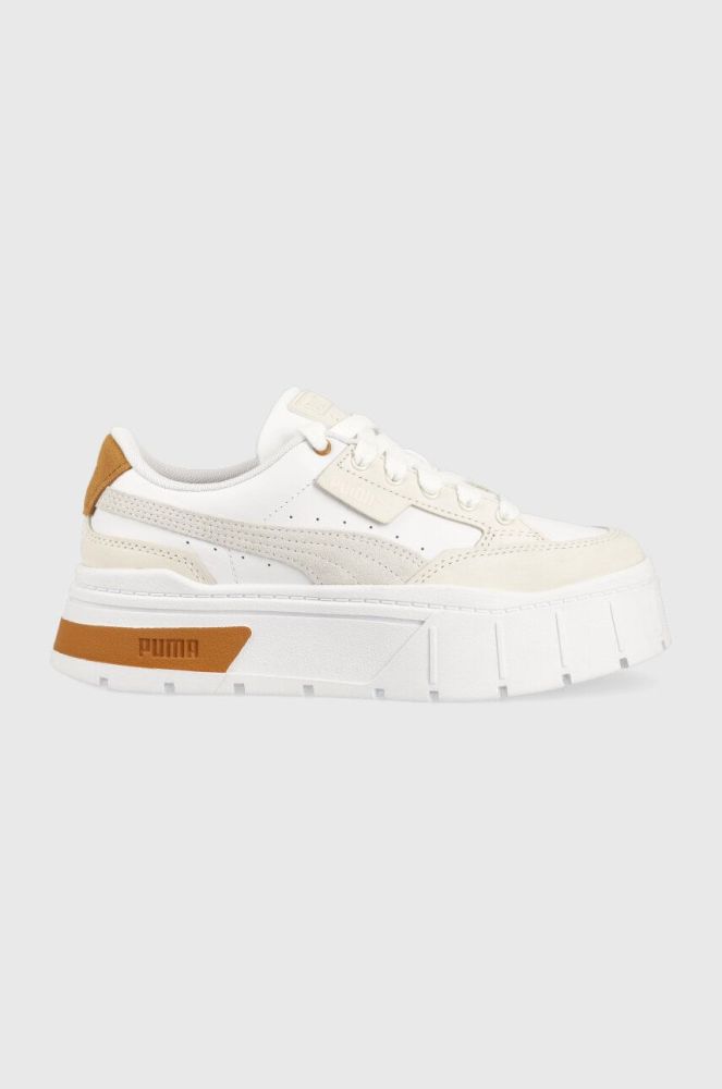 Шкіряні кросівки Puma Mayze Stack Luxe Wns колір білий 389853-05