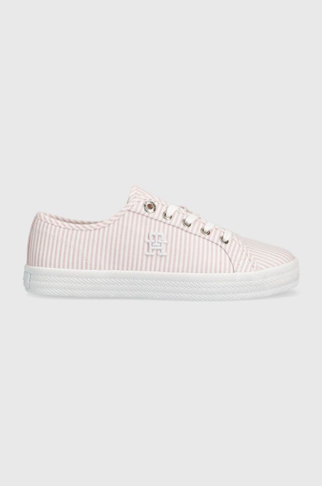 Кеди Tommy Hilfiger ESSENTIAL SNEAKER IN SEERSUCKER жіночі колір рожевий FW0FW06958