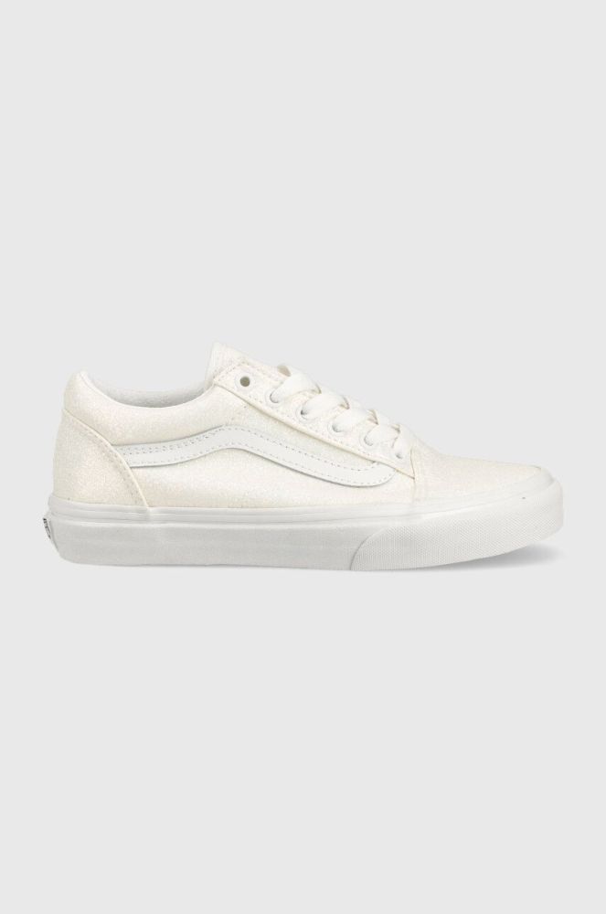 Дитячі кеди Vans JN Old Skool GLTR WHITE колір білий