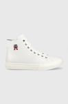 Шкіряні кросівки Tommy Hilfiger TH HI VULC STREET LEATHER колір білий FM0FM04739
