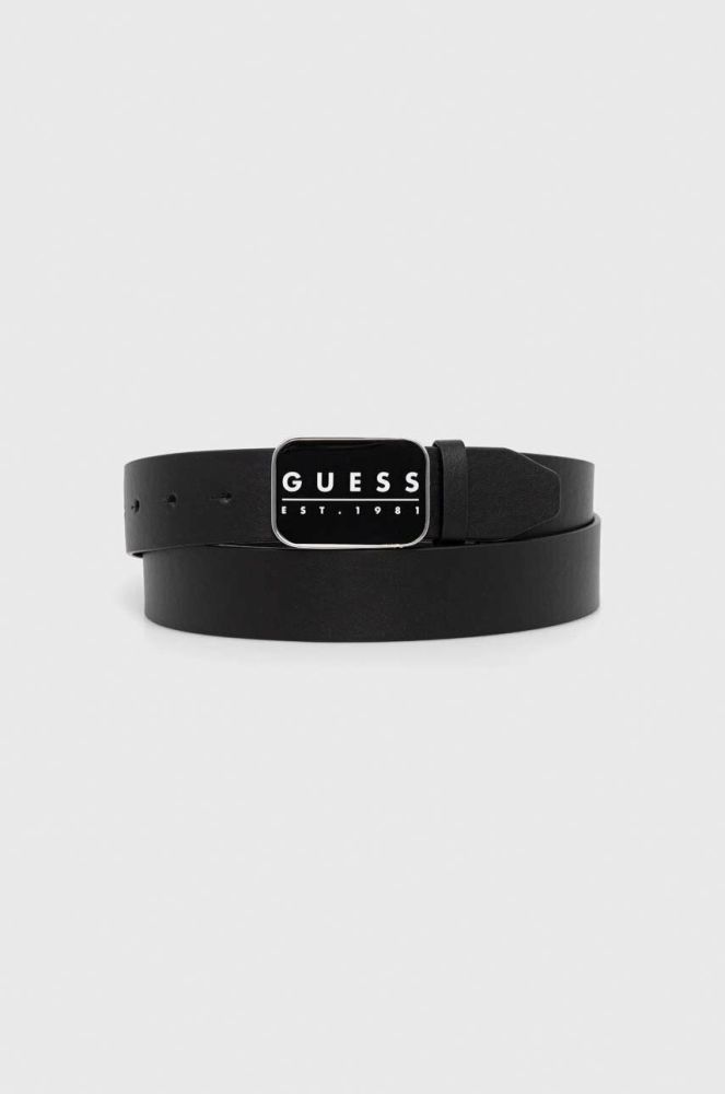 Шкіряний ремінь Guess чоловічий колір чорний (3039609)