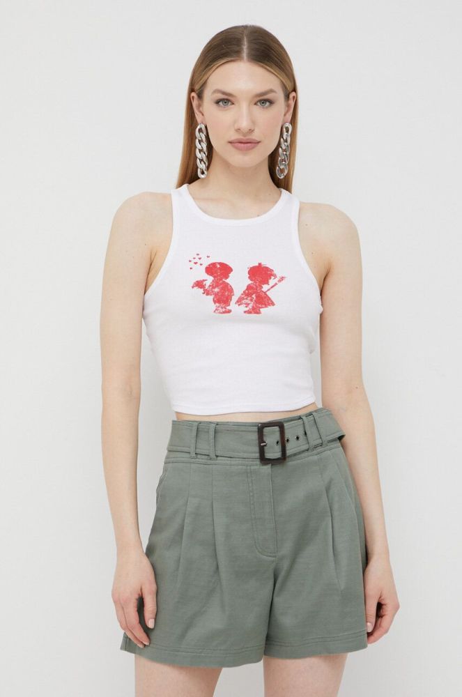 Топ Guess x Banksy жіночий колір білий