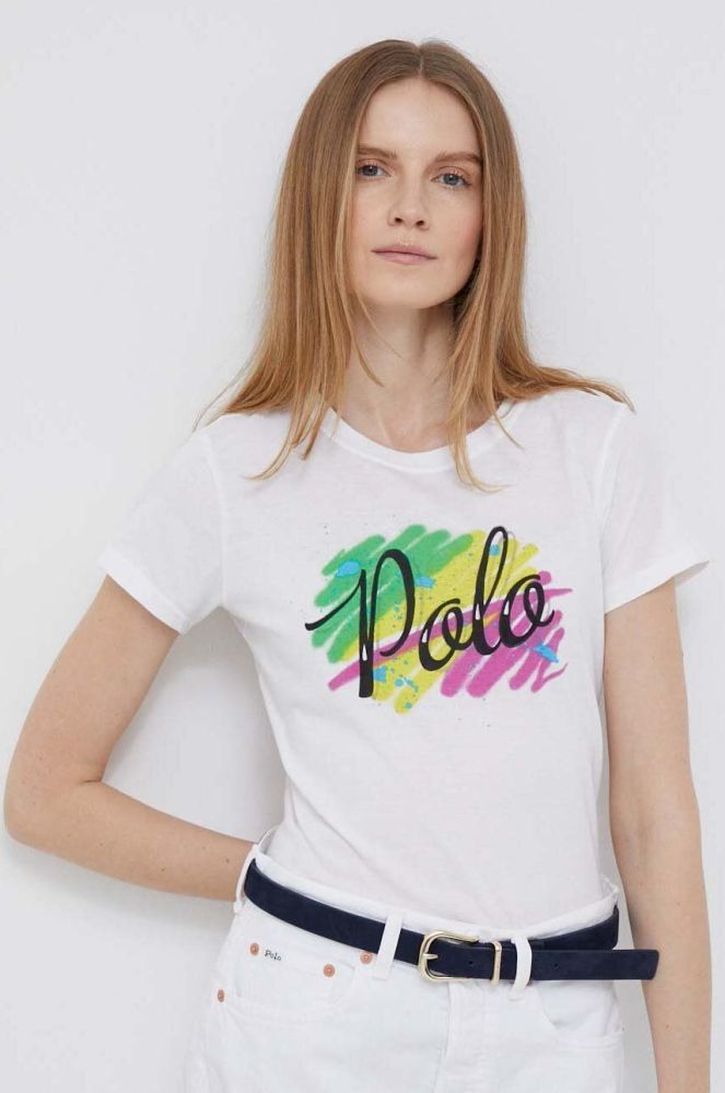 Бавовняна футболка Polo Ralph Lauren колір білий (3221135)