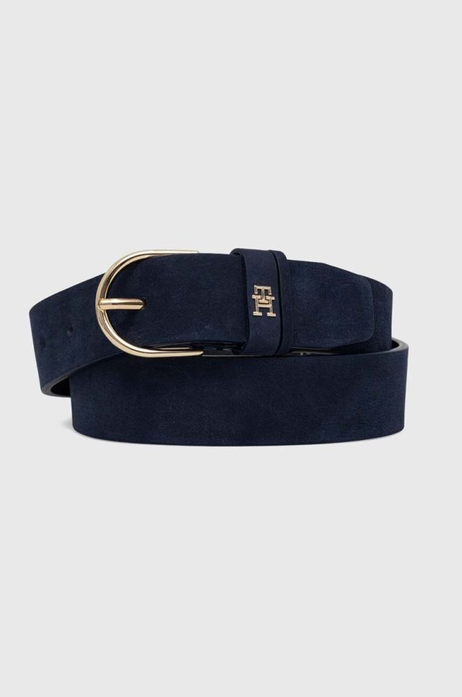 Шкіряний ремінь Tommy Hilfiger жіночий колір синій (3684504)