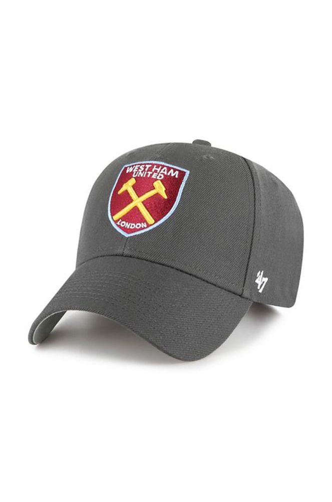 Шапка 47brand колір зелений з аплікацією