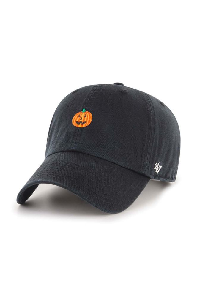 Бавовняна шапка 47brand колір чорний з аплікацією (2812967)