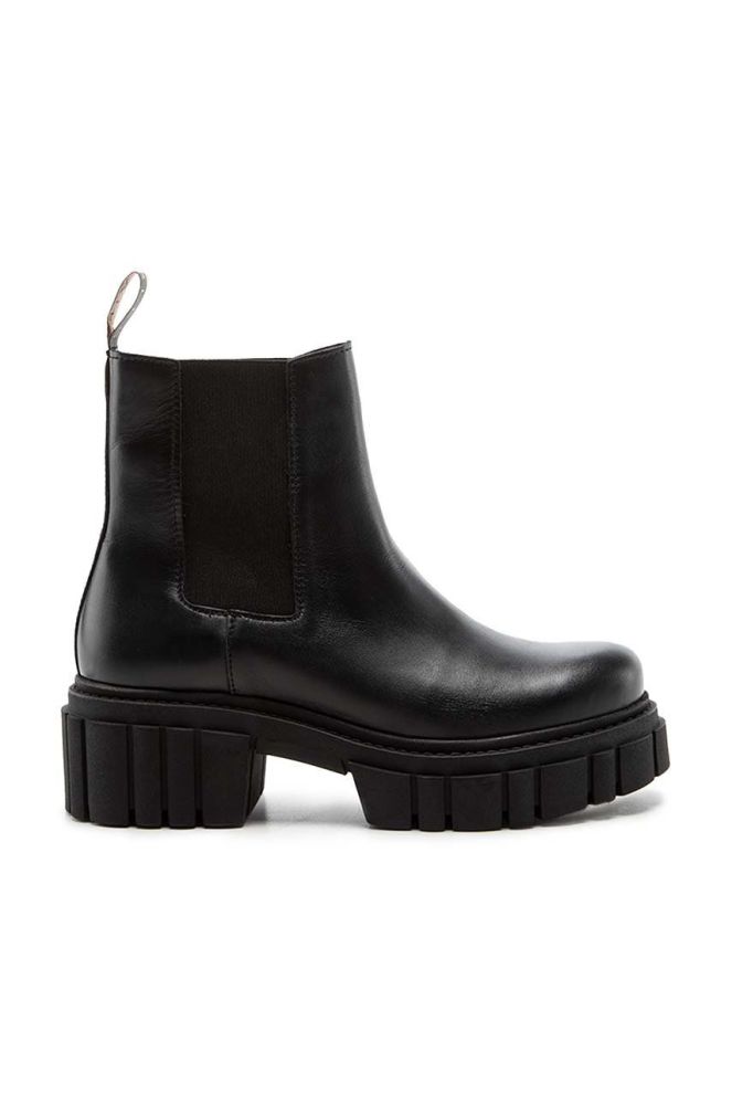 Шкіряні черевики Charles Footwear жіночі колір чорний на платформі (2716120)